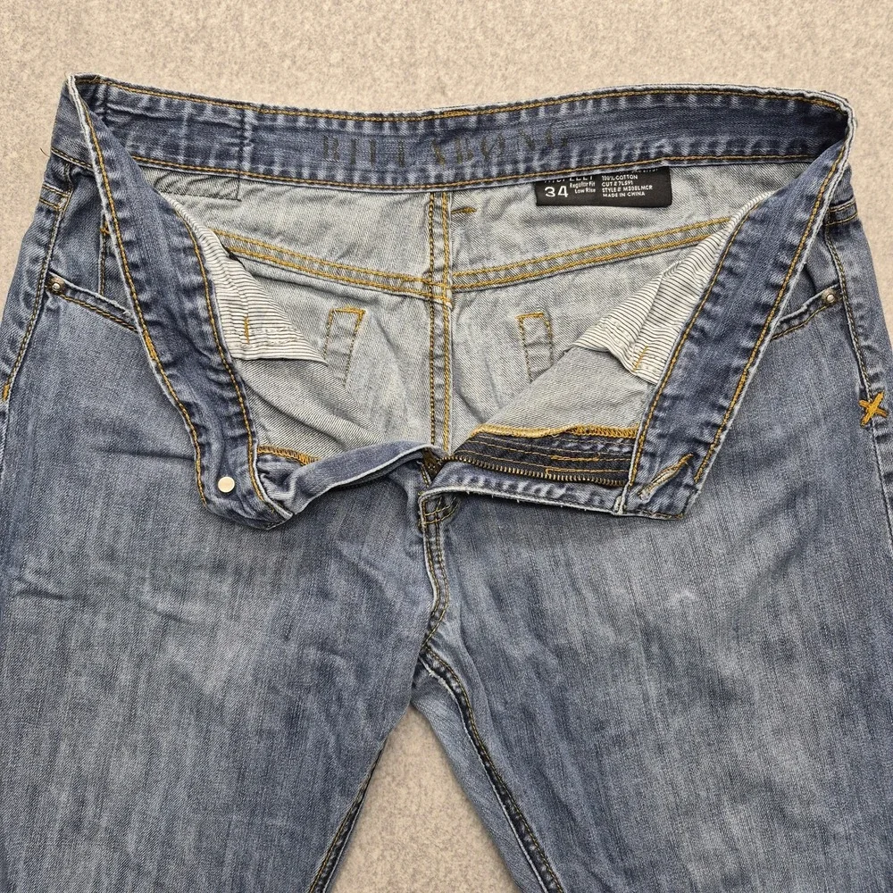 Vintage Billabong Jeans Mens 34 Blue Faded Baggy Wide Leg Denim Skater Pants Y2K